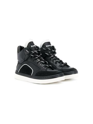 Bumper Teen Hi-top Lace-up Sneakers - Black