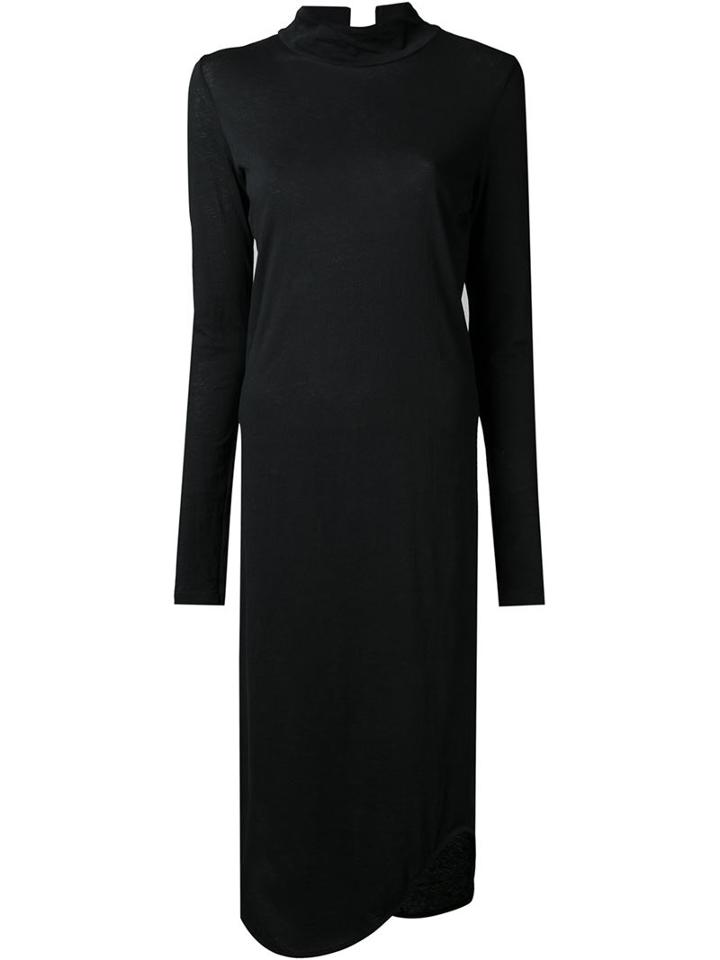 Bassike Funnel Neck Dress, Women's, Size: Xs, Black, Organic Cotton