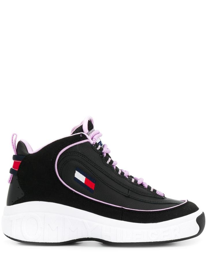 Tommy Jeans Leather Lace-up Ankle Boots - Black