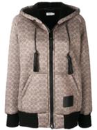 Coach Zipped Hooded Sweatshirt - Brown