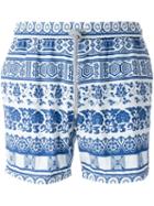 Capricode Printed Swim Shorts, Men's, Size: Xxl, Blue, Nylon