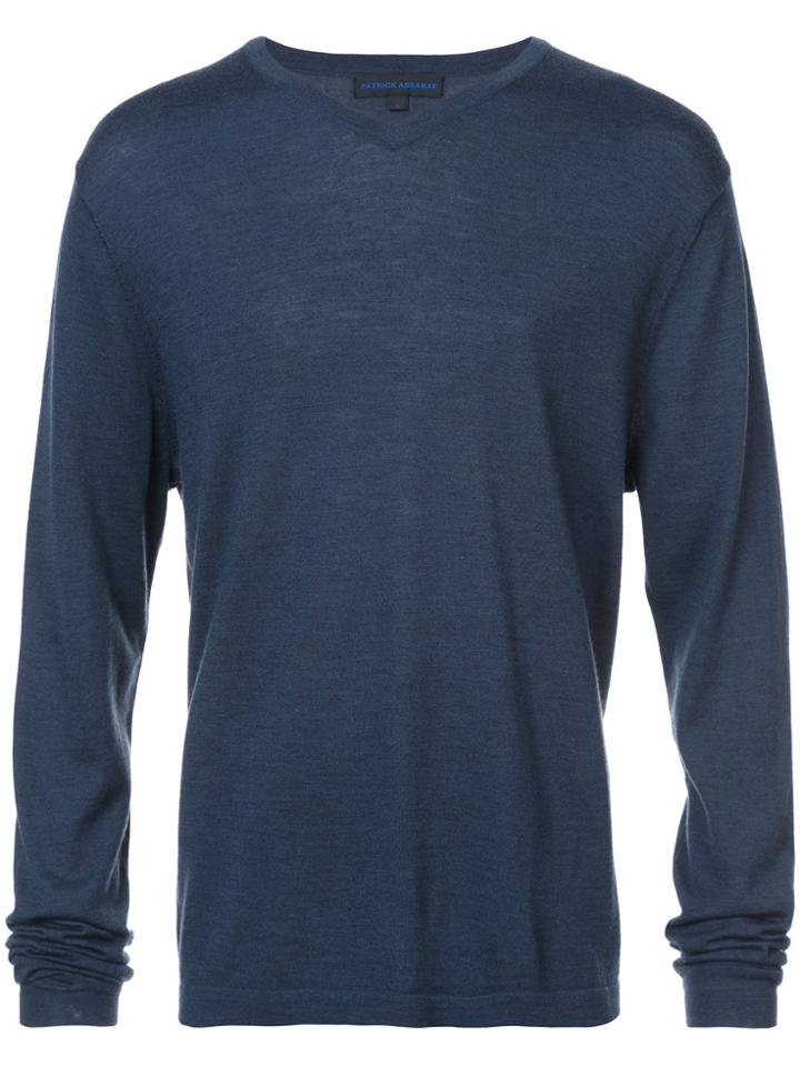 Pya Knitted V-neck Sweater - Blue