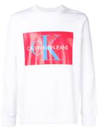 Ck Jeans Ck Logo Sweatshirt - White