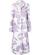 Jil Sander Patterned Single-breasted Coat - White