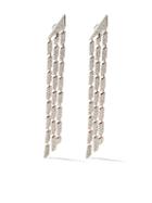 As29 18kt Rose Gold Cascade Triple Diamond Earrings - Silver