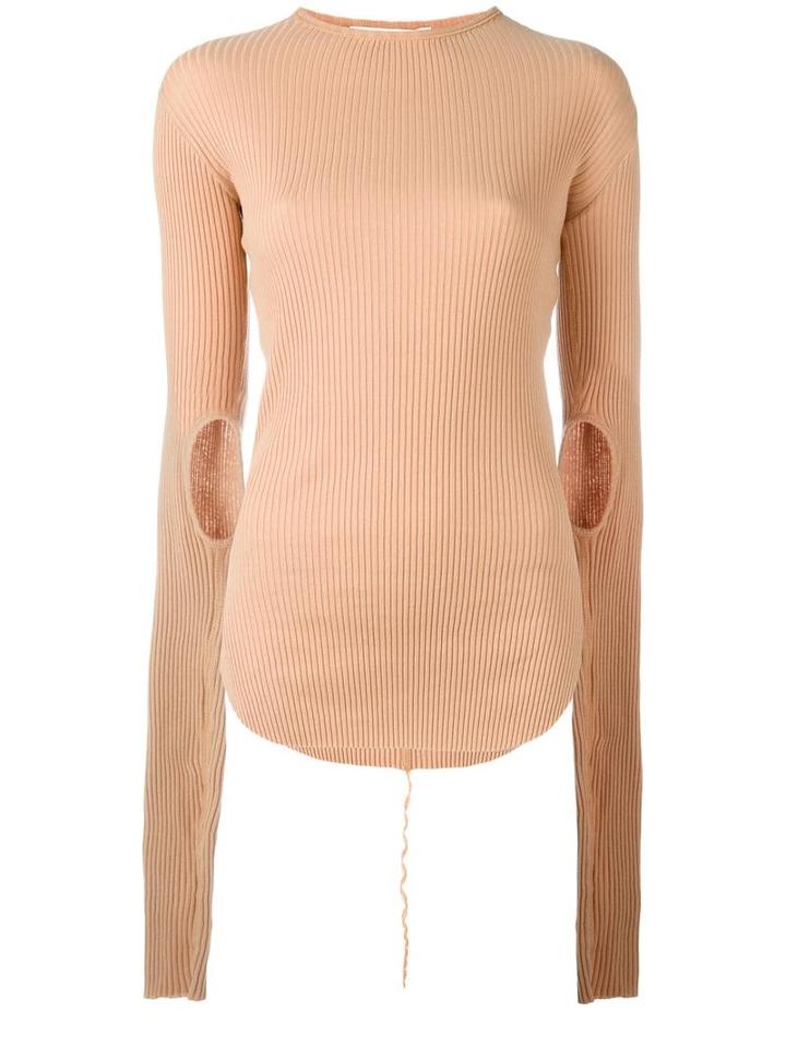 Helmut Lang Ribbed Jumper, Women's, Size: Small, Nude/neutrals, Cotton