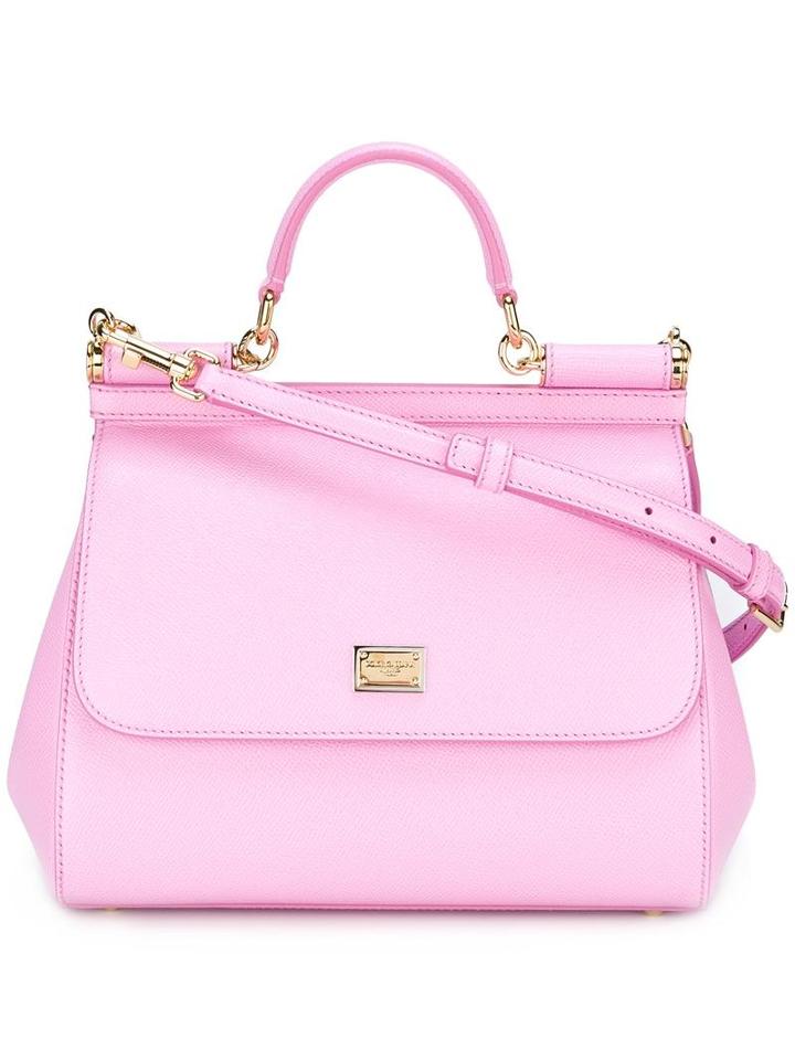 Medium Sicily Tote, Women's, Pink/purple, Calf Leather, Dolce & Gabbana