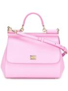 Medium Sicily Tote, Women's, Pink/purple, Calf Leather, Dolce & Gabbana