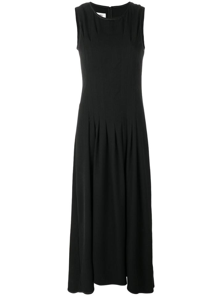 Mm6 Maison Margiela Maxi Flared Dress - Black