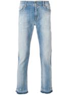 7 For All Mankind Distressed Slim Fit Jeans - Blue