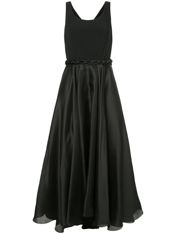 Ingie Paris Braided Fitted Gown - Black