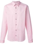 Ermenegildo Zegna Micro Stars Print Shirt, Men's, Size: 41, Pink/purple, Cotton