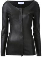 Scanlan Theodore Leather Cold Shoulder Jacket