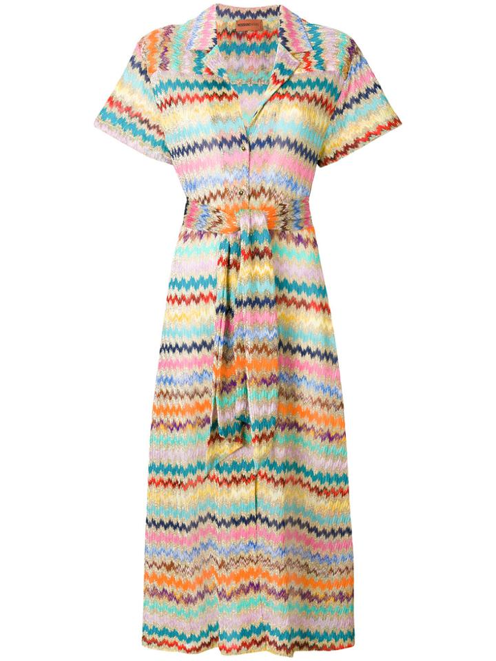 Missoni Mare Zigzag Stripe Shirt Dress - Multicolour