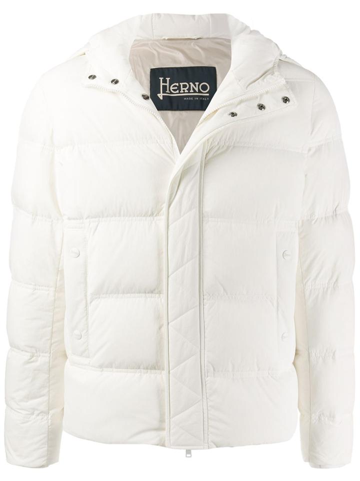 Herno Zip-front Padded Jacket - White