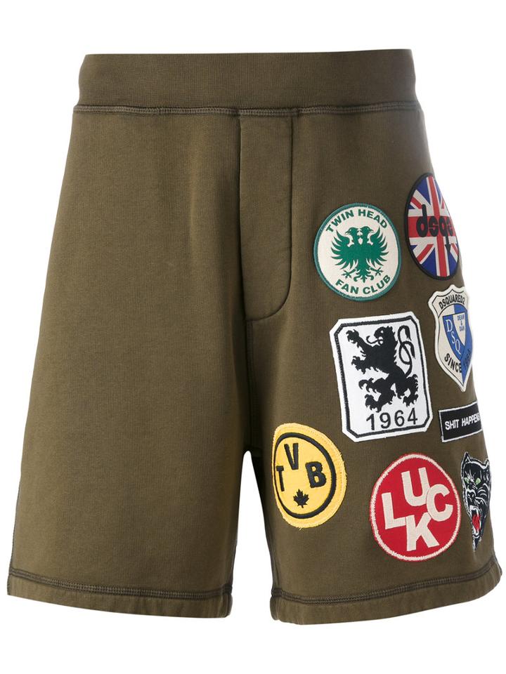 Dsquared2 Track Shorts, Men's, Size: Small, Green, Cotton