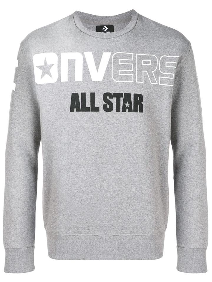 Converse Logo Print Sweatshirt - Grey