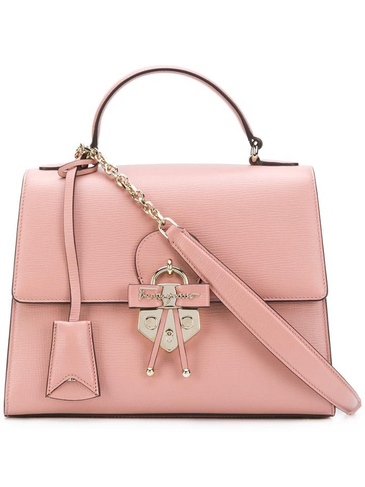 Salvatore Ferragamo Letty Small Tote Bag - Pink & Purple