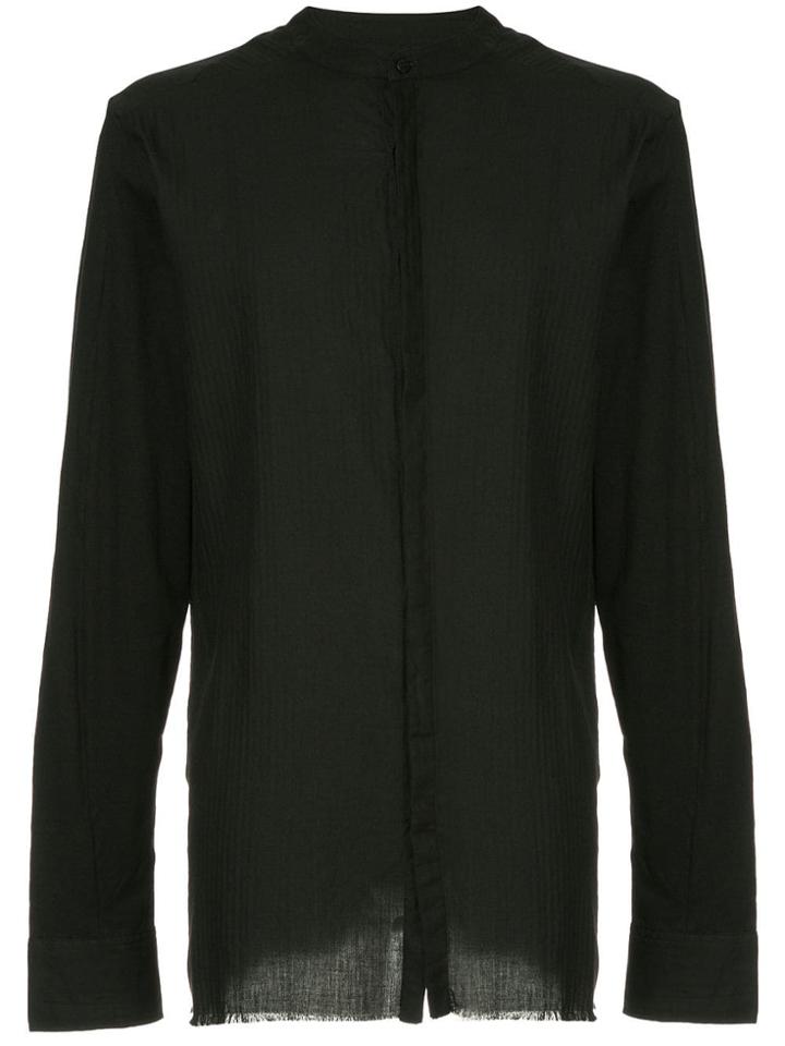 Thom Krom Grandad Collar Shirt - Black