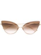 Dita Eyewear Cat-eye Tinted Sunglasses - Brown
