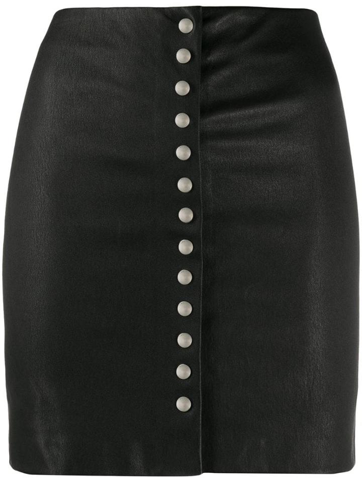 Iro Buttoned Mini Skirt - Black