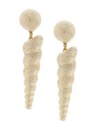 Rebecca De Ravenel Large Twisty Drop Earrings - Metallic