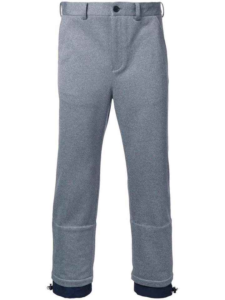 En Route Straight Cropped Trousers, Men's, Size: 2, Grey, Polyester