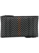 Ermenegildo Zegna Xxx Woven Double Zip Wallet - Black