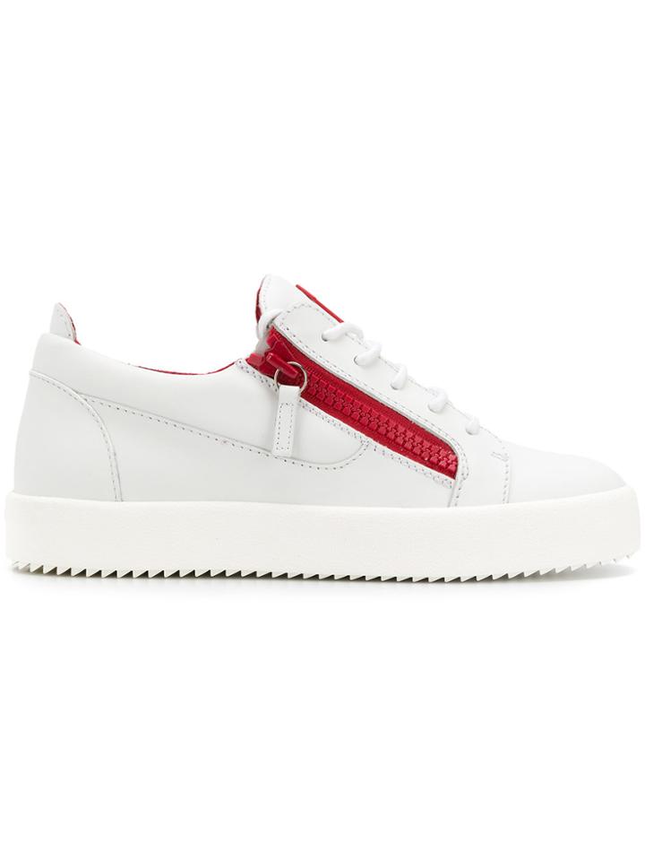 Giuseppe Zanotti Design Frankie Double Zip Sneakers - White