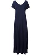 Aspesi V-neck Maxi Dress, Women's, Size: 44, Blue, Silk