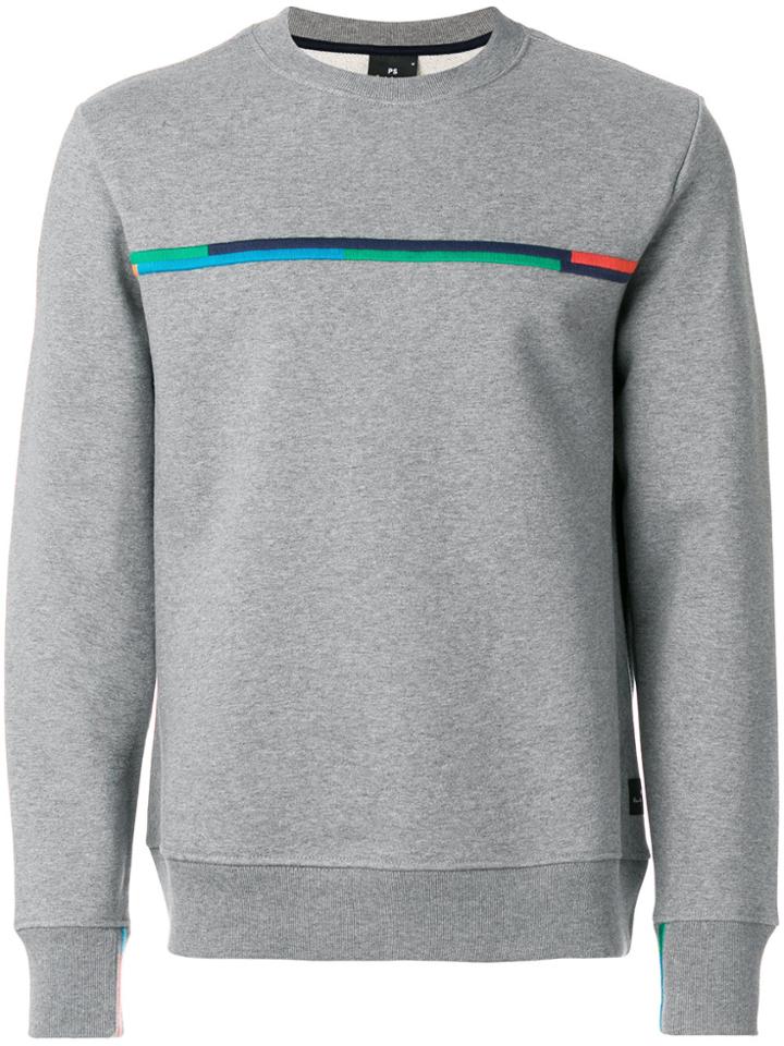 Ps By Paul Smith Chest Stripe Sweatshirt - Grey