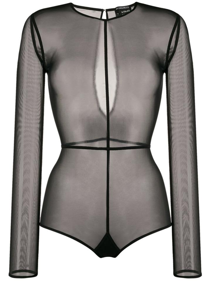Ann Demeulemeester Sheer Bodysuit - Black