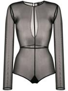 Ann Demeulemeester Sheer Bodysuit - Black