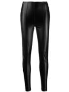 Patrizia Pepe Faux Leather Leggings - Black