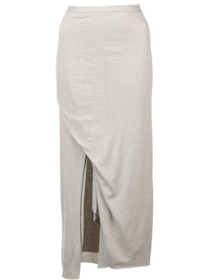 Rick Owens Lilies Woven Asymmetric Skirt - Neutrals