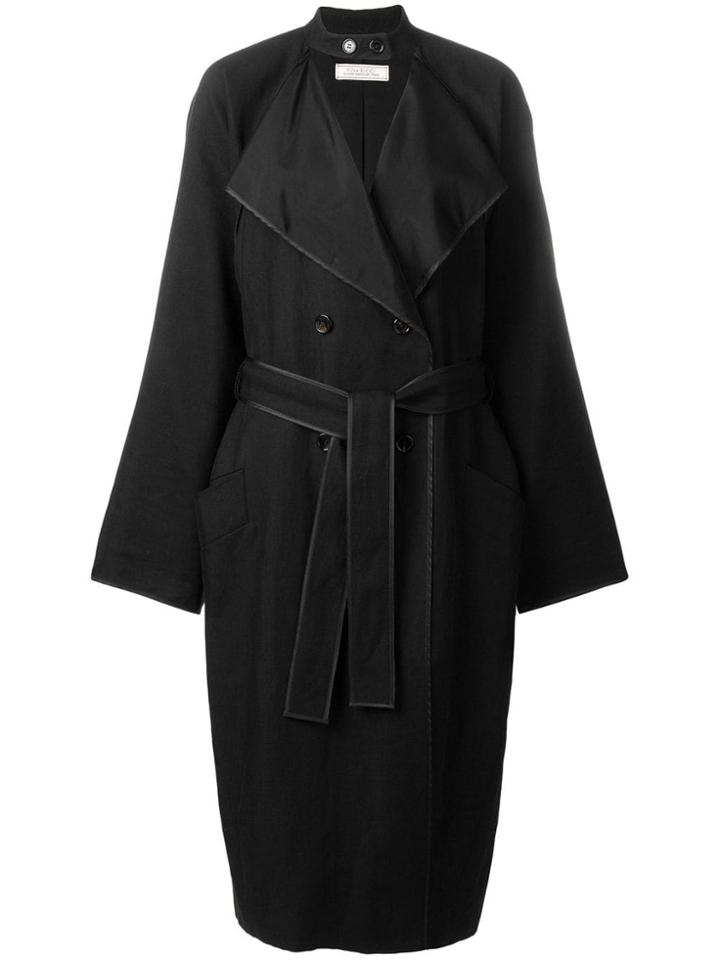 Nina Ricci Double Breasted Coat - Black
