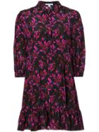 Les Reveries Floral Shirt Dress - Black