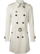 Burberry Belted Trench Coat, Men's, Size: 50, Nude/neutrals, Viscose/cotton