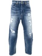 Diesel Cropped Distressed Jeans, Men's, Size: 31, Blue, Cotton