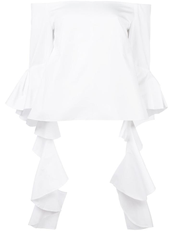 Ellery Off-shoulder Blouse, Women's, Size: 6, White, Cotton