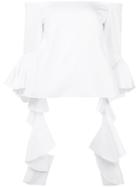 Ellery Off-shoulder Blouse, Women's, Size: 6, White, Cotton