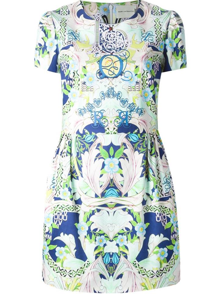 Mary Katrantzou 'calligraphy Garden' Print Dress
