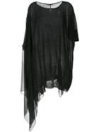 Masnada Asymmetric Knitted Top - Black
