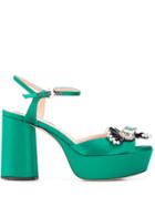 Rochas Emerald Jewel Sandal - Green