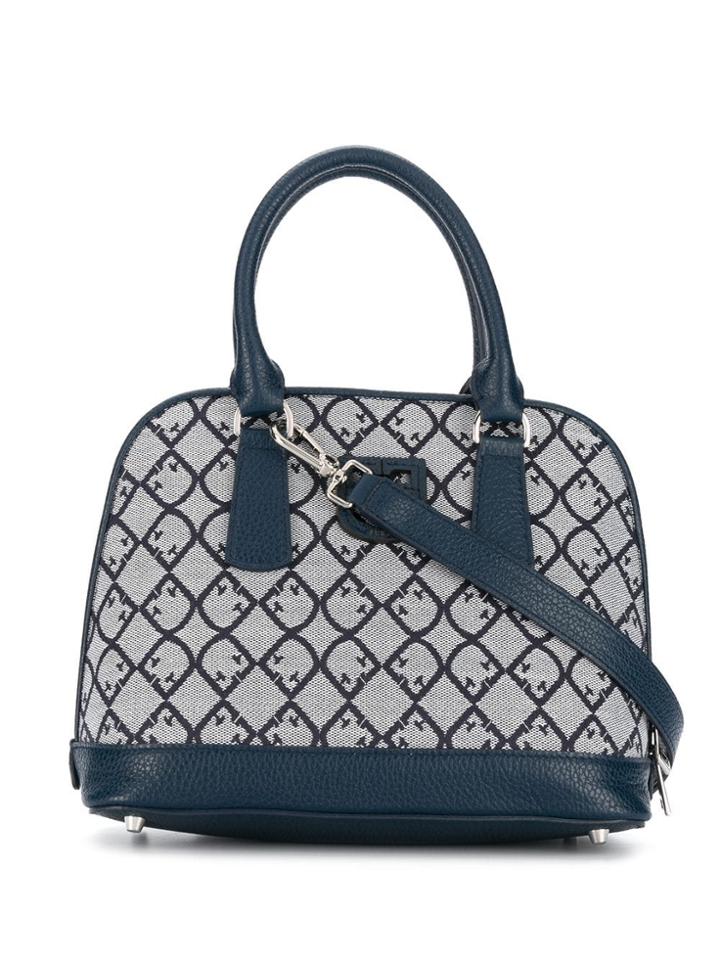 Furla Logo Print Tote - Blue