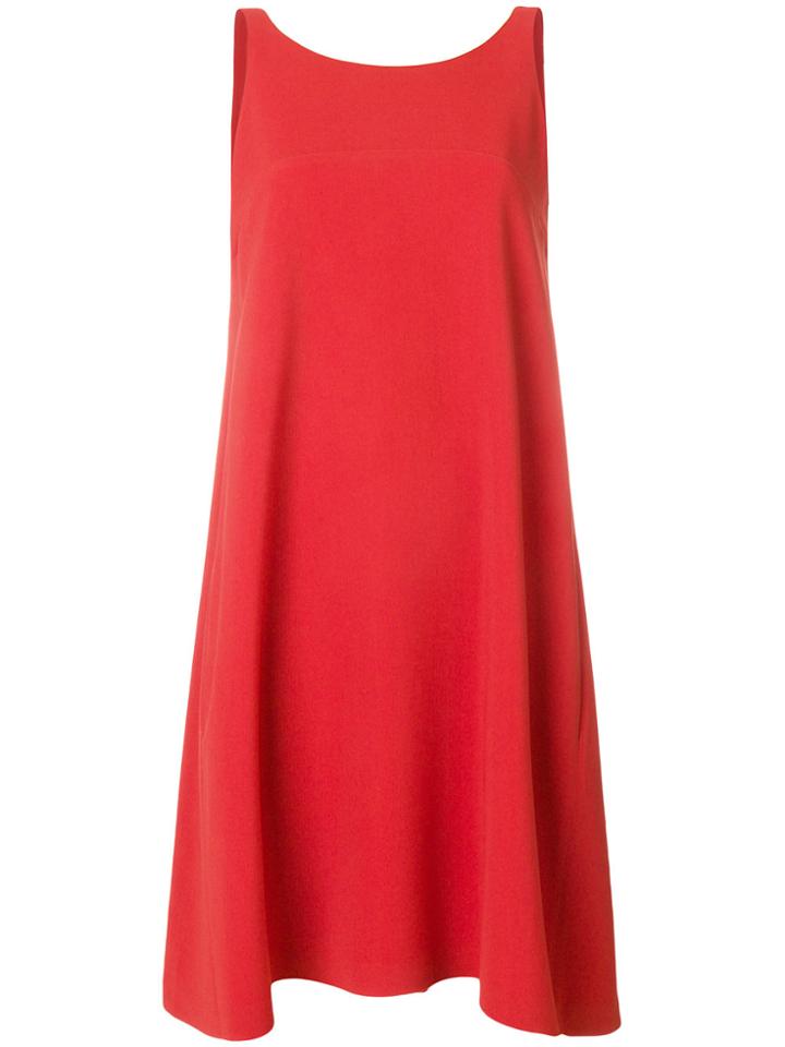 Antonelli Sleeveless Empire Shift Dress - Red