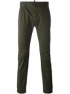 Dsquared2 Skinny Fit Chinos, Men's, Size: 48, Green, Cotton/spandex/elastane