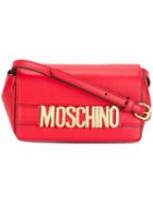 Moschino Logo Plaque Crossbody Bag, Women's, Red