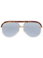 Dior Eyewear Aviator Frame Tinted Sunglasses - Metallic