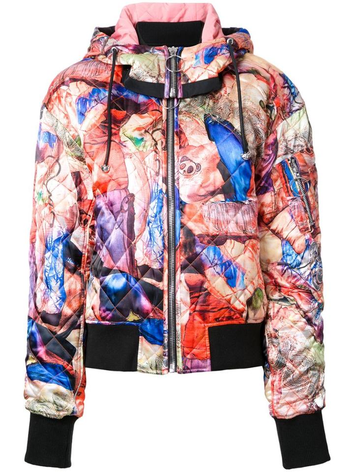 Nicopanda Multiple Prints Quilted Bomber - Multicolour